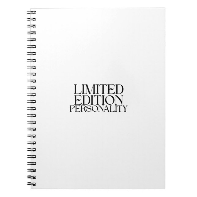 Cuaderno Edición Limitada Personalidad Tipografía Sarcástic (Frente)