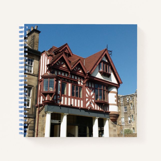 Cuaderno Edificio de armazones de encino Tudor, Edimburgo,  (Anverso)