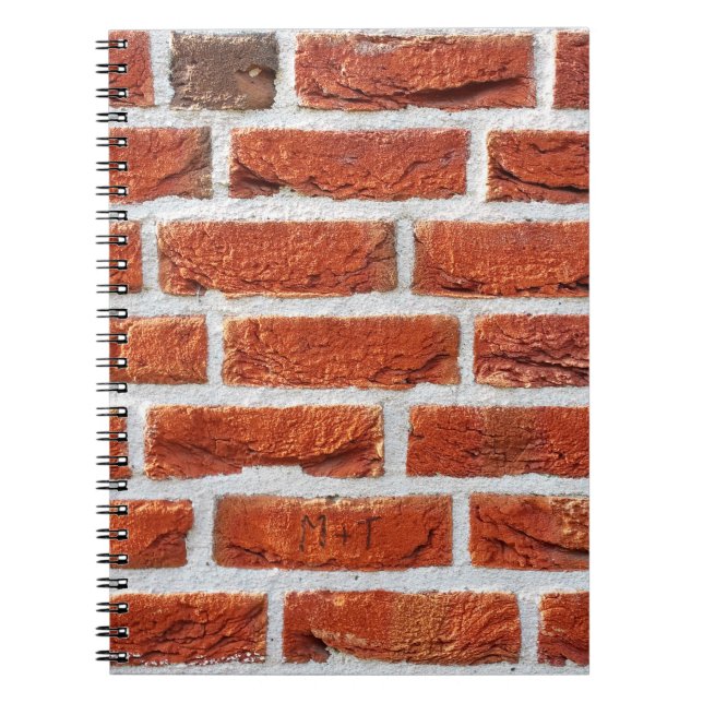 Cuaderno Edificio de fondo de pared de ladrillo (Frente)