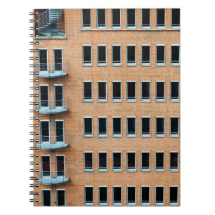 Cuaderno Edificio de pared de ladrillo marrón