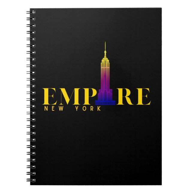 Cuaderno Edificio Empire State-Nueva York-Dorado Vibrante (Frente)