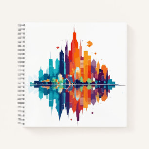 Cuaderno Edificios Paisaje Urbano Rascacielos Modernos Vida