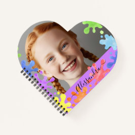 Cuaderno Editable Pastel Splash cute Custom Photo Frame