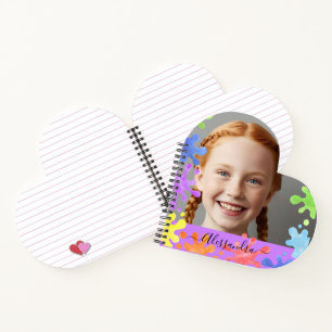 Cuaderno Editable Pastel Splash cute Custom Photo Frame