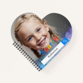 Cuaderno Editable Photo blue grey glitter Google