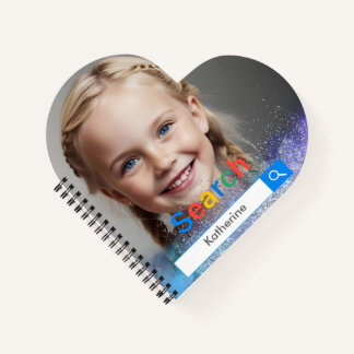 Cuaderno Editable Photo blue grey  glitter Google 