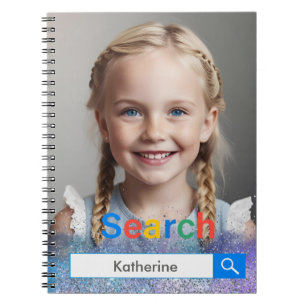 Cuaderno Editable Photo Google search Bar unique gift