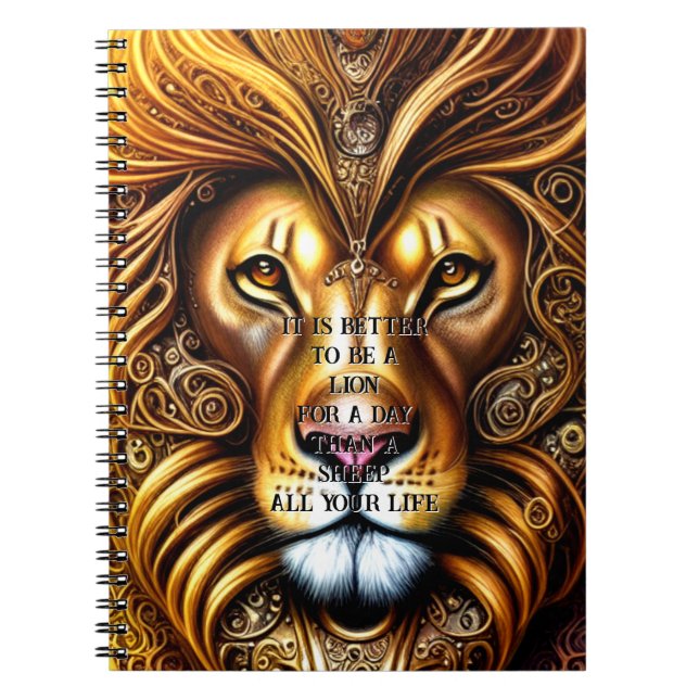 Cuaderno Editar/borrar texto - Increíblemente hermoso León  (Frente)