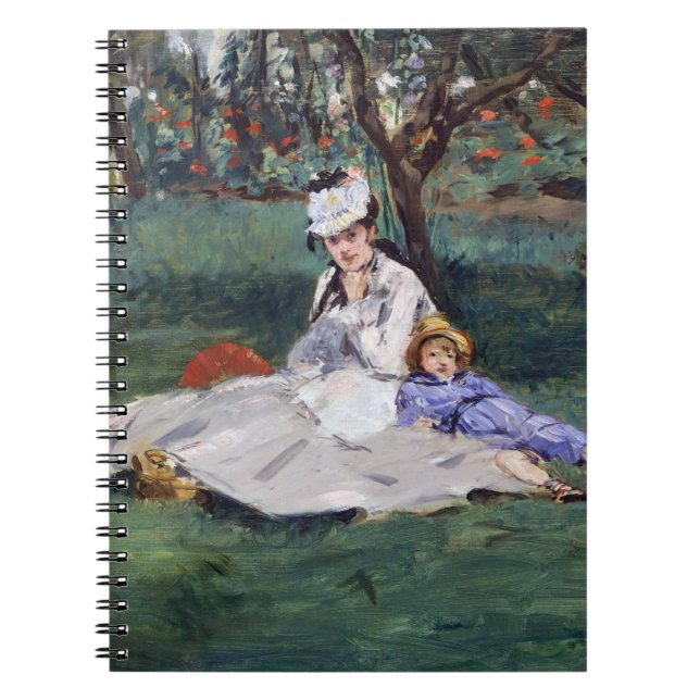 Cuaderno Edouard Manet - La familia Monet en su jardín (Frente)