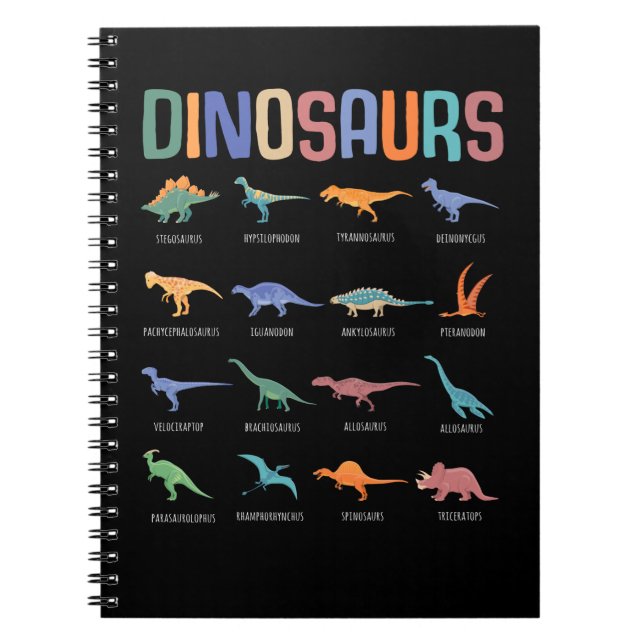 Cuaderno Educación de los dinosaurios Triceratops Stegosaur (Frente)