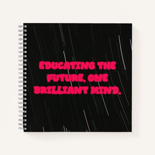 Cuaderno Educando Al Futuro Un Brillante Maestro De La Ment (Anverso)