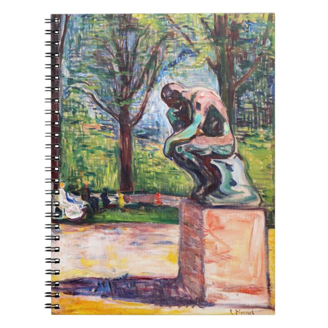 Cuaderno Edvard Munch - El pensador de Rodin (Frente)