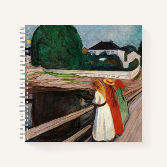 Cuaderno Edvard Munch - Los Chicas en el puente (Anverso)