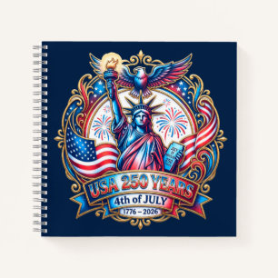 Cuaderno EE. UU. 250 años 4 de julio 1776-2026