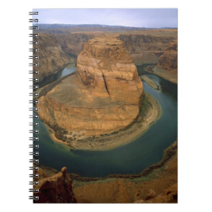 Cuaderno EE. UU., Arizona. Horseshoe Bend mostrando erosión