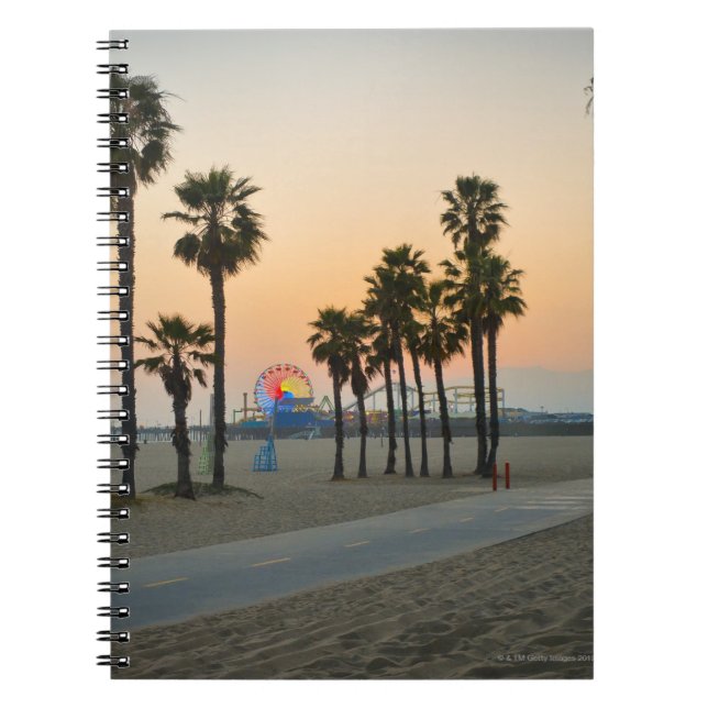 Cuaderno EE.UU., California, Santa Mónica Pier al atardecer (Frente)