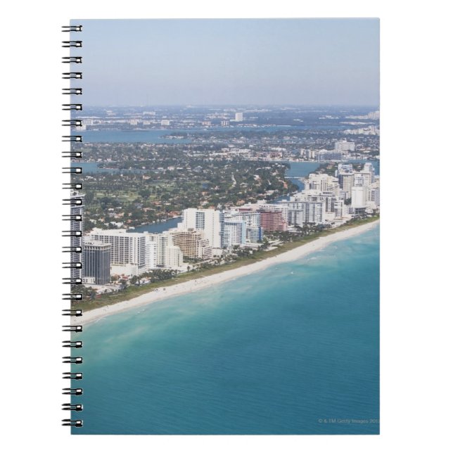 Cuaderno EE.UU., Florida, Miami, Cityscape con playa (Frente)