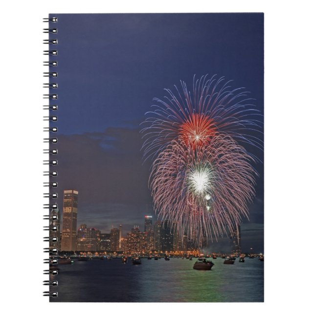 Cuaderno EE. UU., Illinois, Chicago, fuegos artificiales de (Frente)