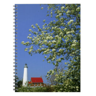 Cuaderno EE. UU., Michigan, East Tawas. Faro de Tawas con