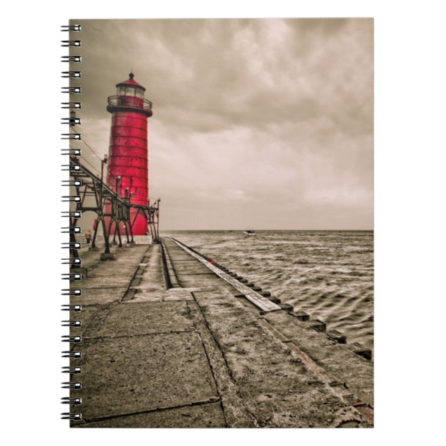 Cuaderno EE. UU., Michigan, Faro de Grand Haven (Frente)