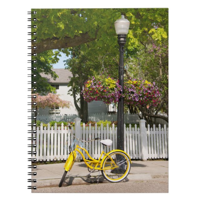 Cuaderno EE. UU., Michigan, Isla Mackinac. Bicicleta amaril (Frente)
