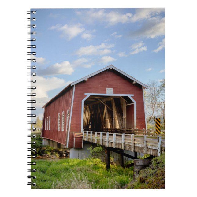 Cuaderno EE. UU., Oregón, Scio, puente de Shimanek (Frente)