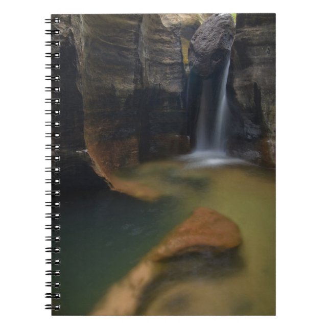 Cuaderno EE. UU., Utah, Parque Nacional Zion.  Keyhole Fall (Frente)