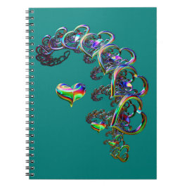 Cuaderno Eéreal Cascada de Corazones
