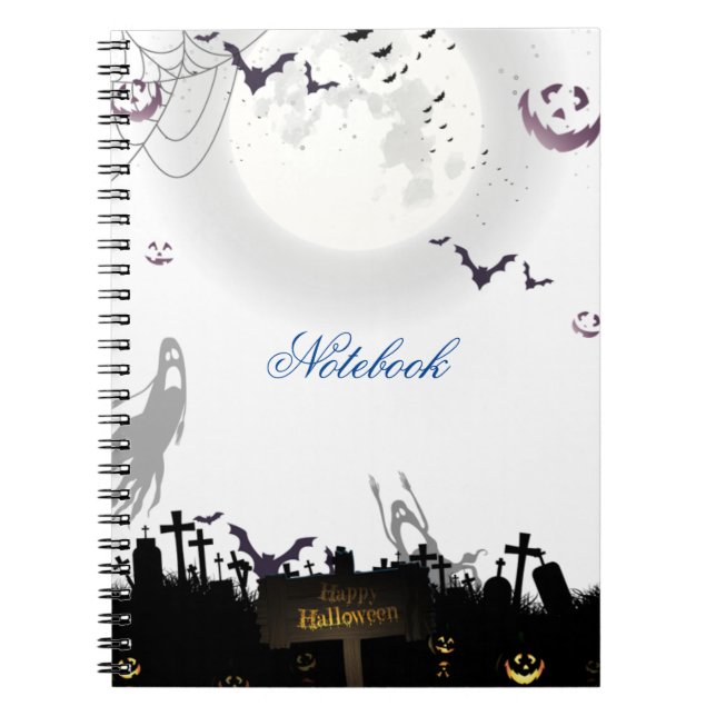 Cuaderno Eerie Elegance: Bloc de notas espiral inspirado en (Frente)