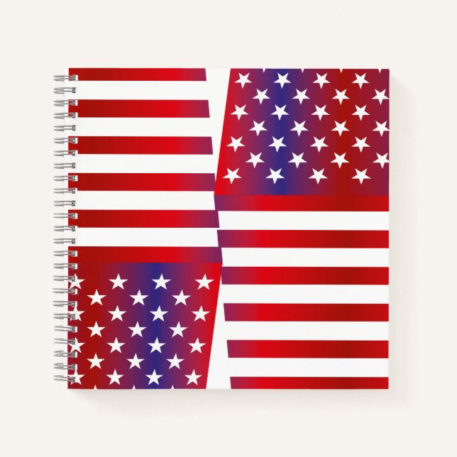Cuaderno EEUU/USA FLAG Text Style BARNA by MASANSER (Anverso)
