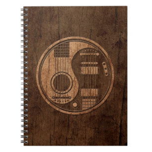 Cuaderno Efecto acústico de madera de Yin Yang de las