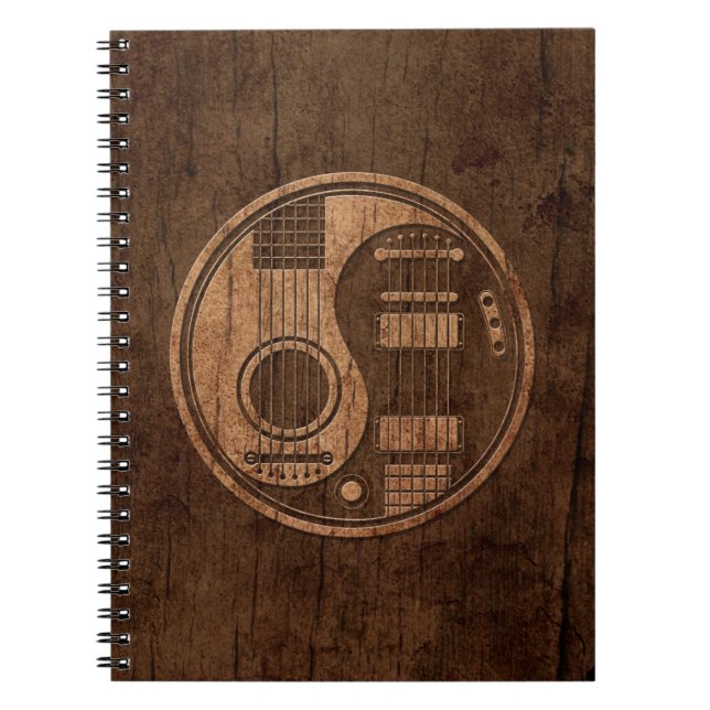 Cuaderno Efecto acústico de madera de Yin Yang de las (Frente)