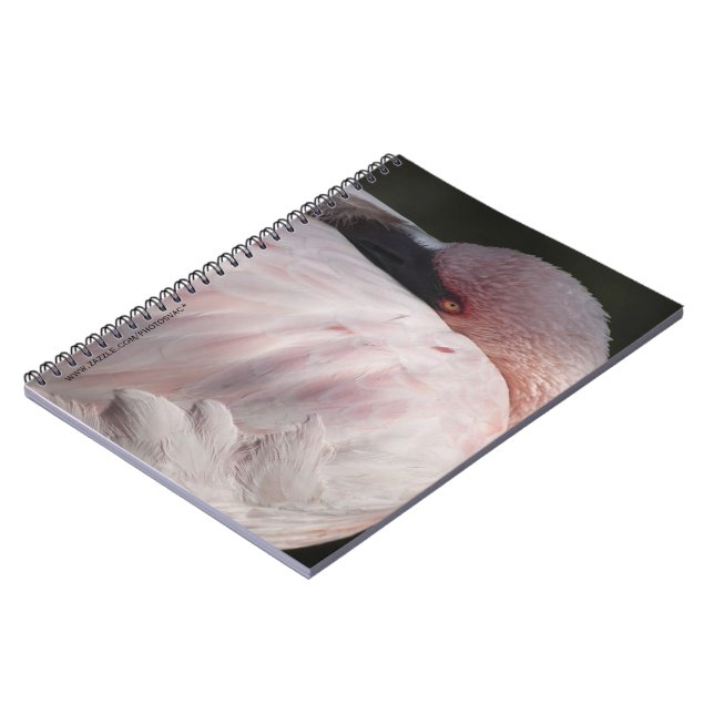 Cuaderno Efecto de dibujo de retrato de flamenco rosa Arte (Lado Izquierdo)