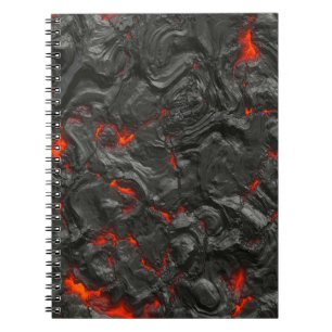 Cuaderno efecto de fondo de lava volcánica