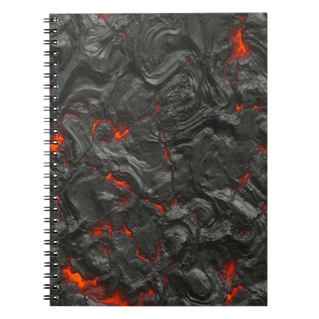 Cuaderno efecto de fondo de lava volcánica (Frente)