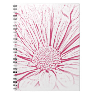 Cuaderno Efecto de la flor rosada de margarita