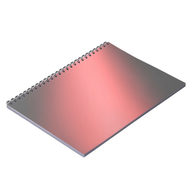Cuaderno Efecto de la luz de luna de coral y gris (Lado Izquierdo)
