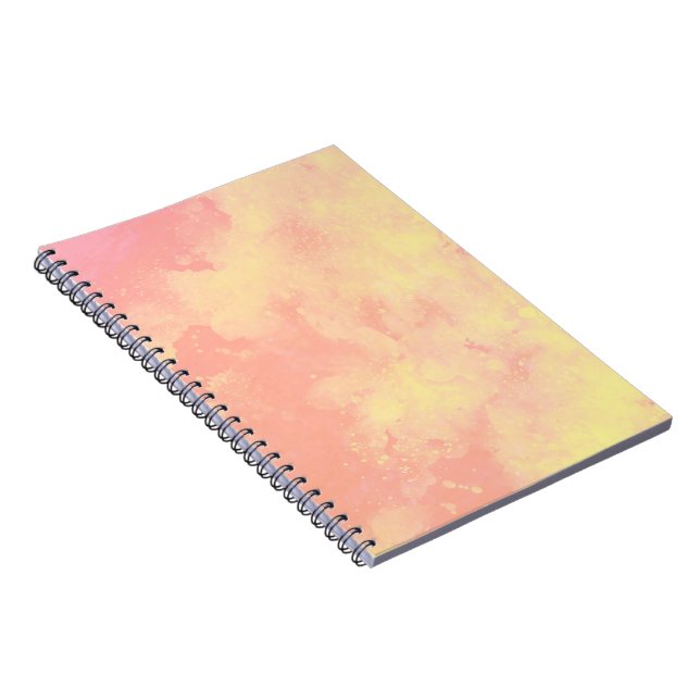 Cuaderno Efecto de nube de tormenta elegante patrón Amarill (Lado Derecho)