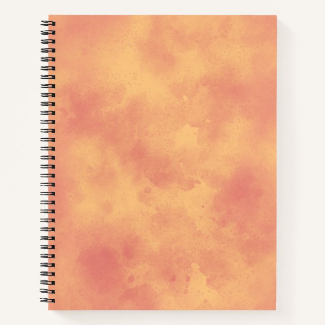 Cuaderno Efecto de nube de tormenta elegante patrón Naranja (Anverso)