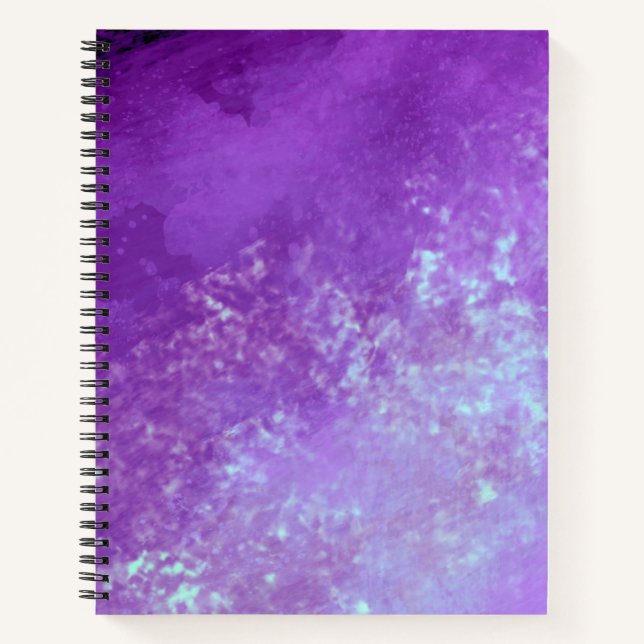 Cuaderno Efecto de nube de tormenta elegante patrón púrpura (Anverso)