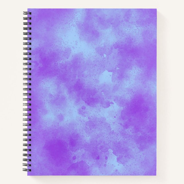 Cuaderno Efecto de nube de tormenta elegante patrón Púrpura (Anverso)