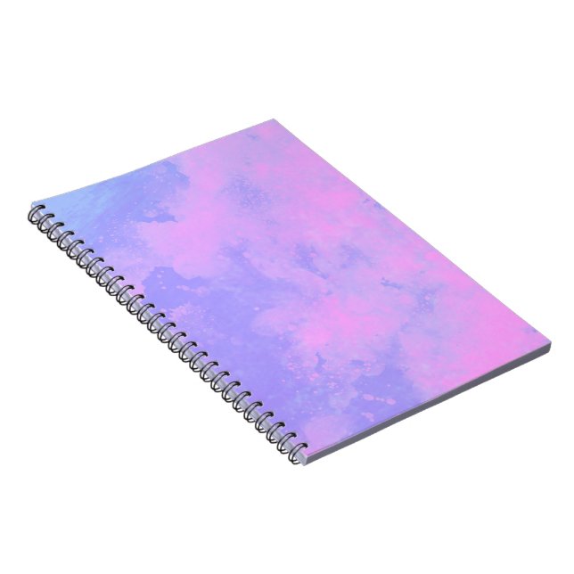 Cuaderno Efecto de nube de tormenta elegante patrón Rosa pú (Lado Derecho)