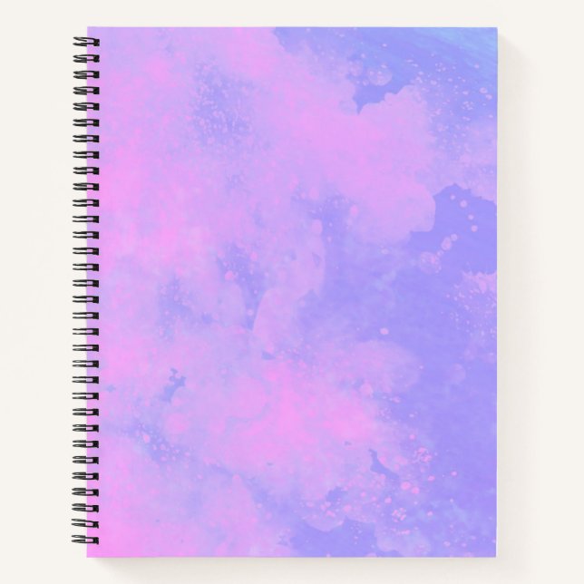 Cuaderno Efecto de nube de tormenta elegante patrón Rosa Pú (Anverso)