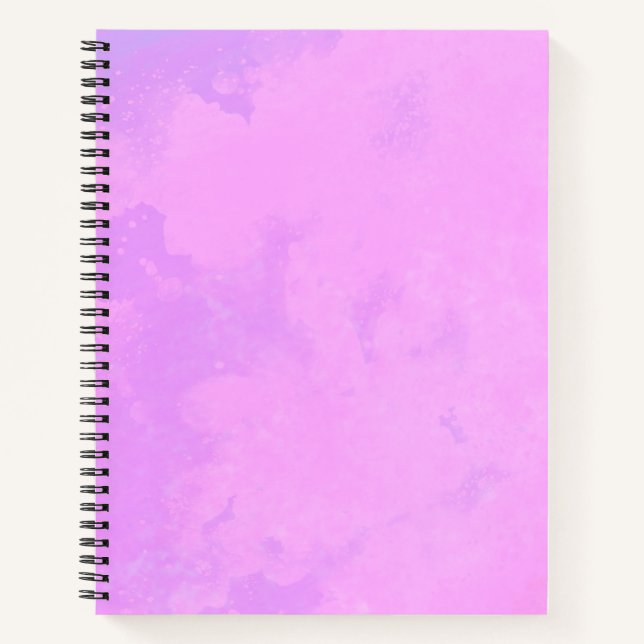 Cuaderno Efecto de nube de tormenta elegante rosa  (Anverso)