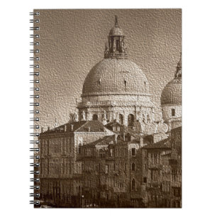 Cuaderno Efecto de papel Sepia Gran Canal de Venecia