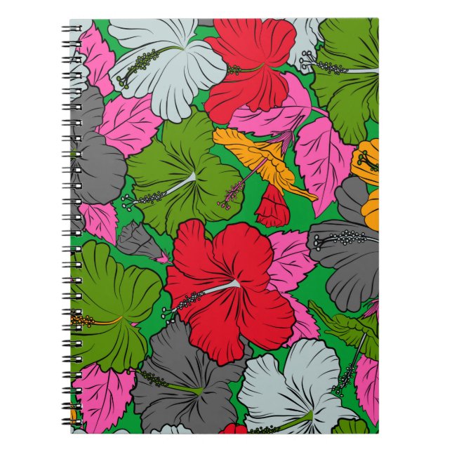 Cuaderno Efecto de pintura acuarela de amarillo, verde y g (Frente)