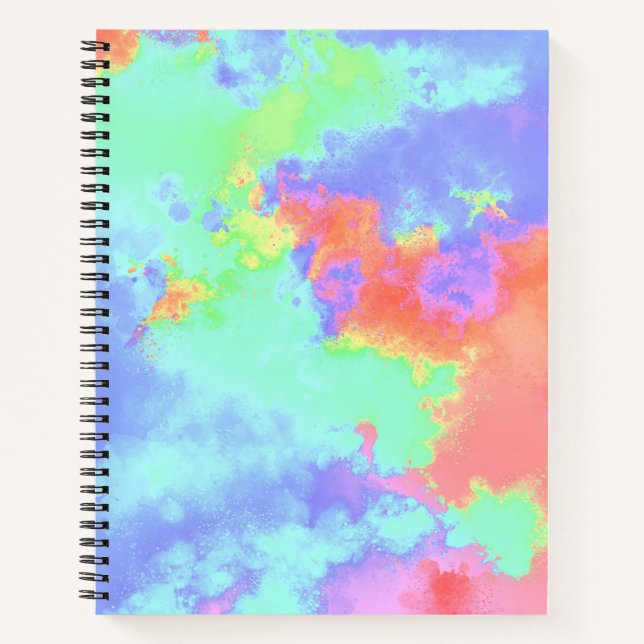 Cuaderno Efecto de salpicadura de pintura de arcoíris Naran (Anverso)