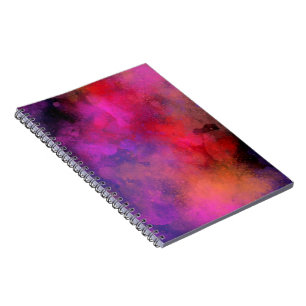 Cuaderno Efecto de salpicadura de pintura de galaxia púrpur