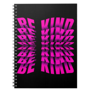 CUADERNO EFECTO DE TEXTO SE AMABLE TIPOGRAFÍA ROSA