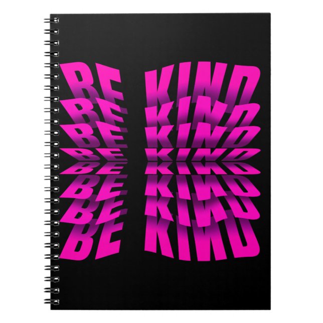 CUADERNO EFECTO DE TEXTO SE AMABLE TIPOGRAFÍA ROSA (Frente)